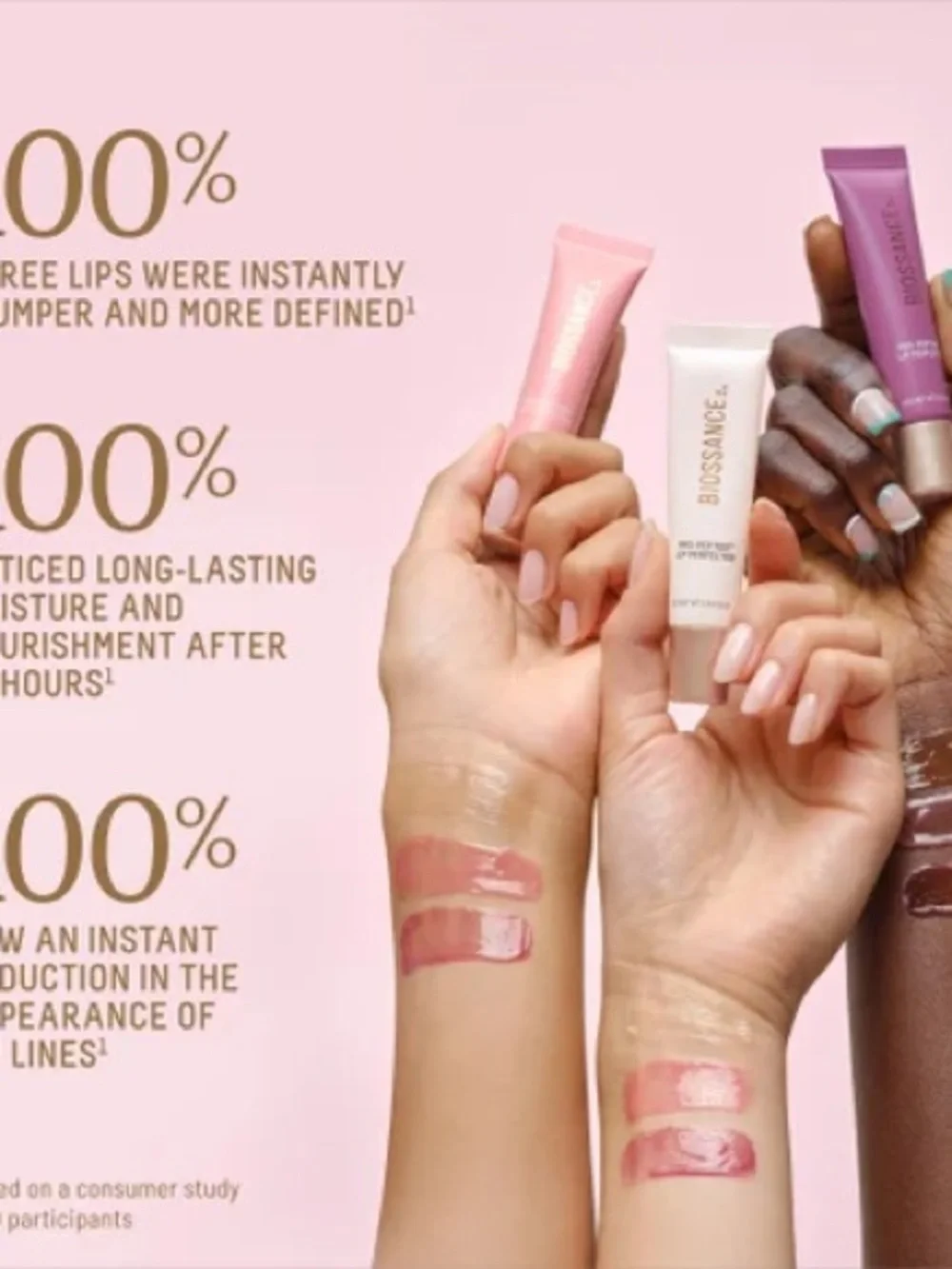 Biossance Pro-Peptide Lip Perfector - Supernova 24 hour moisture vegan balm NIB